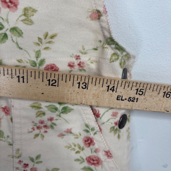 Polo Ralph Lauren Floral Corduroy Overall Dress 12 Cottage Preppy School READ - Picture 9 of 11